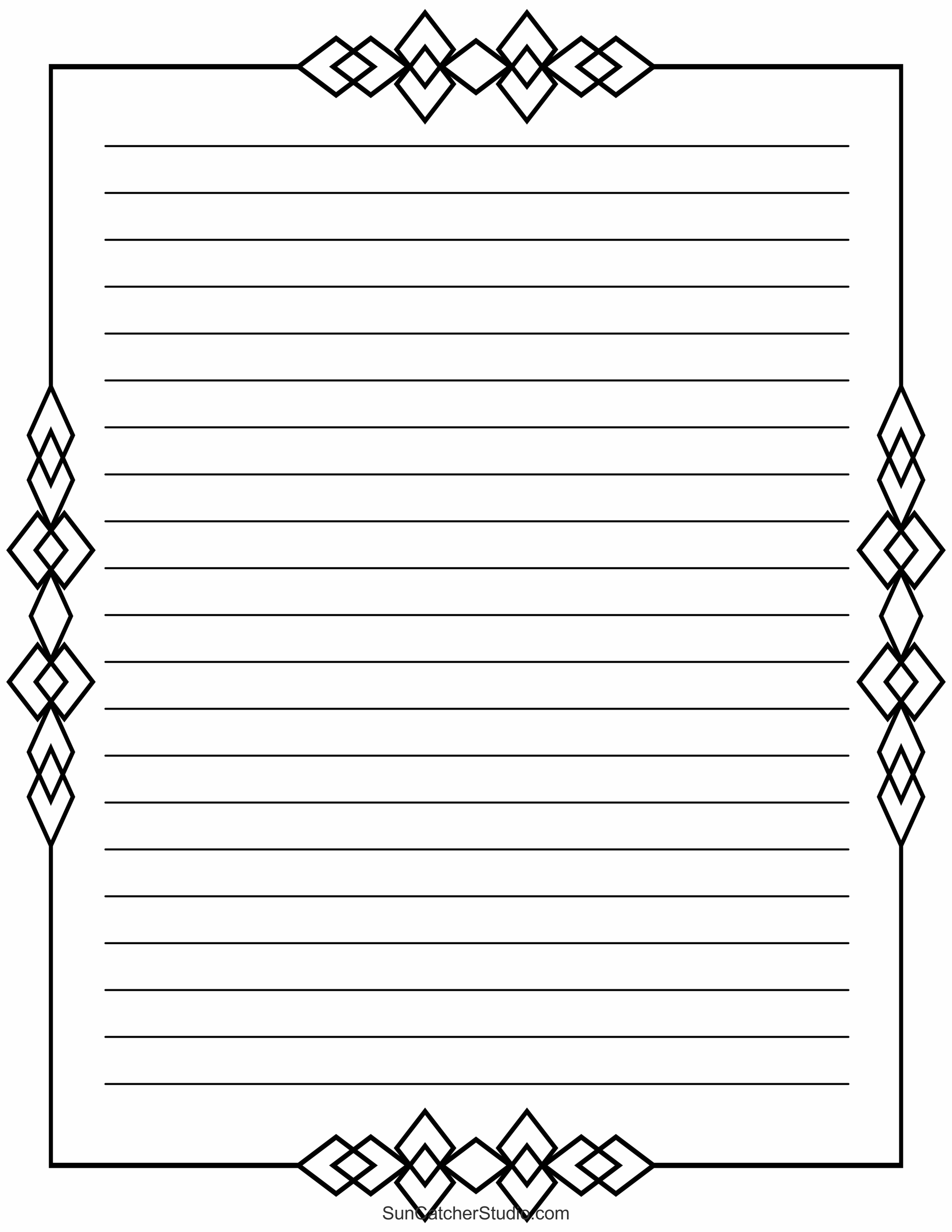 free printable stationery and lined letter writing paper – free